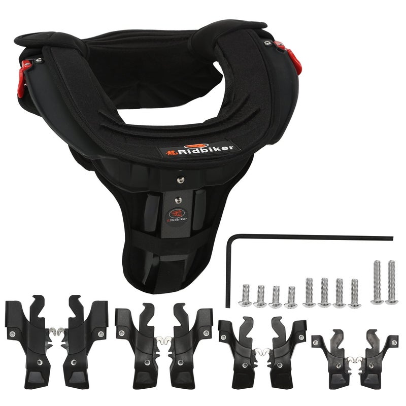 RIDBIKER Motocross Gear Neck Protector Motorcycle Neck Brace for Adult Neck Guard MTB Body Protection Gear (Black) - Image 1